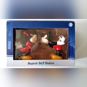 Disney Mickey and Minnie Magnetic Salt and Pepper Shakers - Red, Black, Yellow